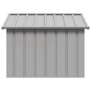 vidaXL szürke horganyzott acél kutyaház 116,5x103x81,5 cm