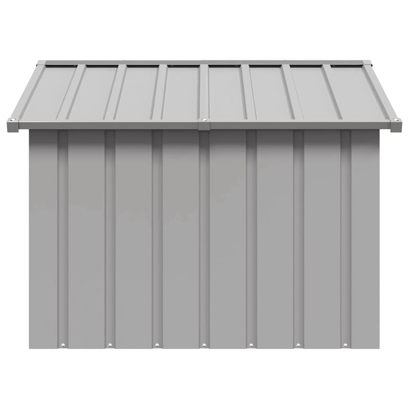 vidaXL szürke horganyzott acél kutyaház 116,5x103x81,5 cm