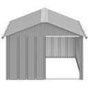 vidaXL szürke horganyzott acél kutyaház 116,5x153x81,5 cm