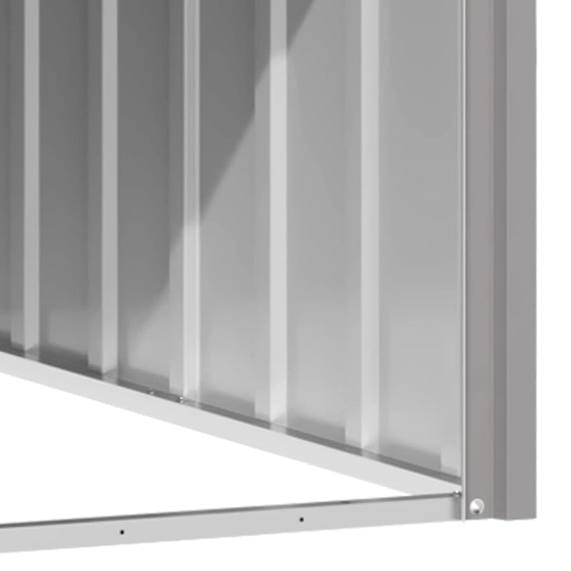 vidaXL szürke horganyzott acél kutyaház 116,5x153x81,5 cm