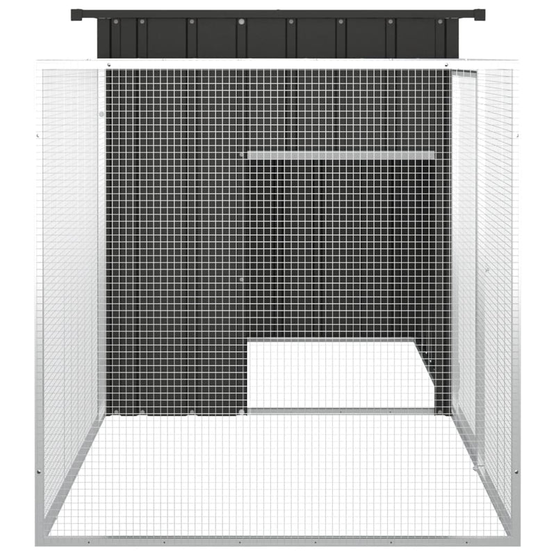 vidaXL antracitszürke horganyzott acél csirkeketrec 200x91x100 cm