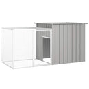 vidaXL szürke horganyzott acél csirkeketrec 200x91x100 cm
