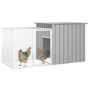 vidaXL szürke horganyzott acél csirkeketrec 200x91x100 cm