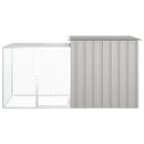 vidaXL szürke horganyzott acél csirkeketrec 200x91x100 cm