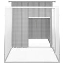vidaXL szürke horganyzott acél csirkeketrec 200x91x100 cm