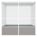 vidaXL szürke horganyzott acél madárketrec 213,5x217,5x211,5 cm