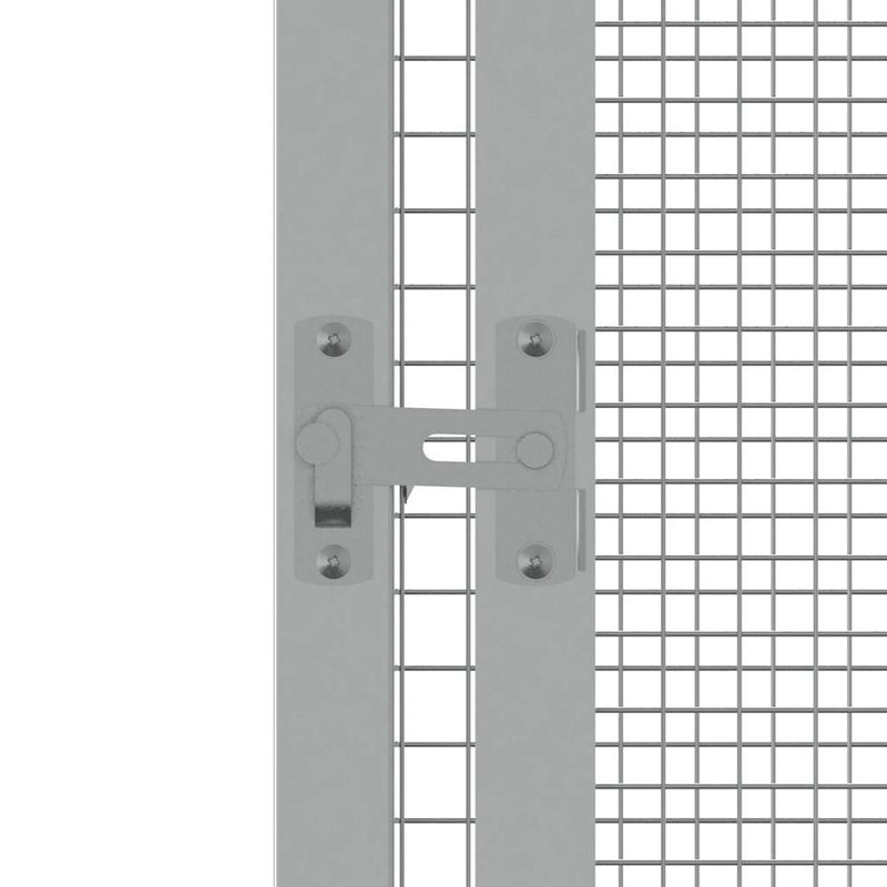 vidaXL szürke horganyzott acél madárketrec 213,5x217,5x211,5 cm