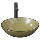 vidaXL edzett üveg mosdókagyló csapteleppel és leeresztőszeleppel