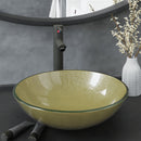 vidaXL edzett üveg mosdókagyló csapteleppel és leeresztőszeleppel