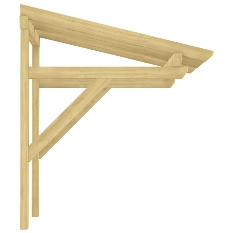 vidaXL impregnált tömör fenyőfa ajtóelőtető 100x100x80 cm