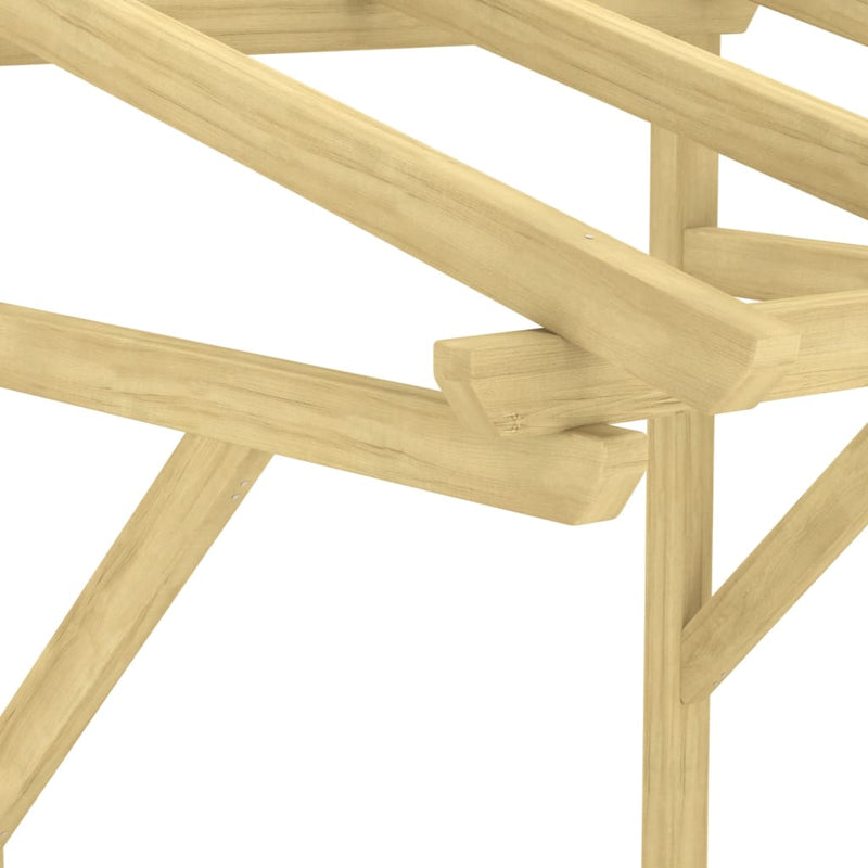 vidaXL impregnált tömör fenyőfa ajtóelőtető 100x100x80 cm