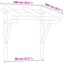 vidaXL impregnált tömör fenyőfa ajtóelőtető 100x100x80 cm