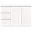 vidaXL fehér tömör fenyőfa tálalószekrény 111 x 34 x 75 cm