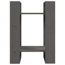 vidaXL szürke tömör fenyőfa könyvszekrény/térelválasztó 41x35x57 cm