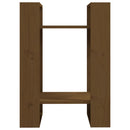 vidaXL mézbarna tömör fenyőfa könyvszekrény/térelválasztó 41x35x57 cm
