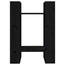 vidaXL fekete tömör fenyőfa könyvszekrény/térelválasztó 41x35x57 cm