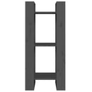 vidaXL szürke tömör fenyőfa könyvszekrény/térelválasztó 41x35x91 cm