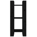 vidaXL fekete tömör fenyőfa könyvszekrény/térelválasztó 41x35x91 cm