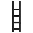 vidaXL fekete tömör fenyőfa könyvszekrény/térelválasztó 41x35x160 cm
