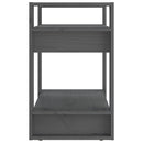 vidaXL szürke tömör fenyőfa könyvszekrény/térelválasztó 60x35x57 cm