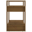 vidaXL mézbarna tömör fenyőfa könyvszekrény/térelválasztó 60x35x57 cm