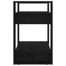 vidaXL fekete tömör fenyőfa könyvszekrény/térelválasztó 60x35x57 cm