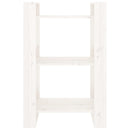 vidaXL fehér tömör fenyőfa könyvszekrény/térelválasztó 60x35x91 cm