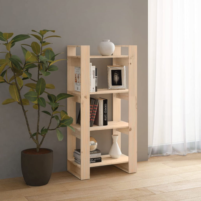 vidaXL tömör fa könyvszekrény/térelválasztó 60 x 35 x 125 cm