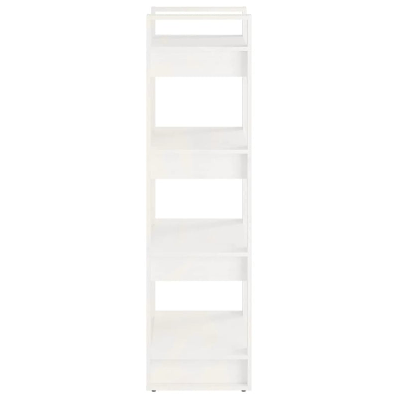 vidaXL fehér tömör fa könyvszekrény/térelválasztó 60 x 35 x 125 cm