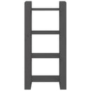 vidaXL szürke tömör fa könyvszekrény/térelválasztó 60 x 35 x 125 cm