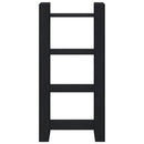 vidaXL fekete tömör fa könyvszekrény/térelválasztó 60 x 35 x 125 cm