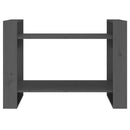 vidaXL szürke tömör fenyőfa könyvszekrény/térelválasztó 80x35x56,5 cm