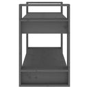 vidaXL szürke tömör fenyőfa könyvszekrény/térelválasztó 80x35x56,5 cm