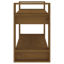 vidaXL mézbarna tömör fa könyvszekrény/térelválasztó 80x35x56,5 cm