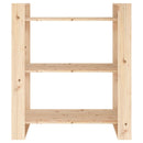 vidaXL tömör fenyőfa könyvesszekrény/szobaparaván 80x35x91 cm