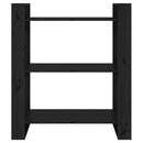 vidaXL fekete tömör fenyőfa könyvszekrény/térelválasztó 80x35x91 cm