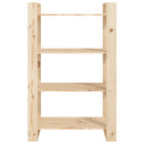 vidaXL tömör fenyőfa könyvszekrény/térelválasztó 80 x 35 x 125 cm