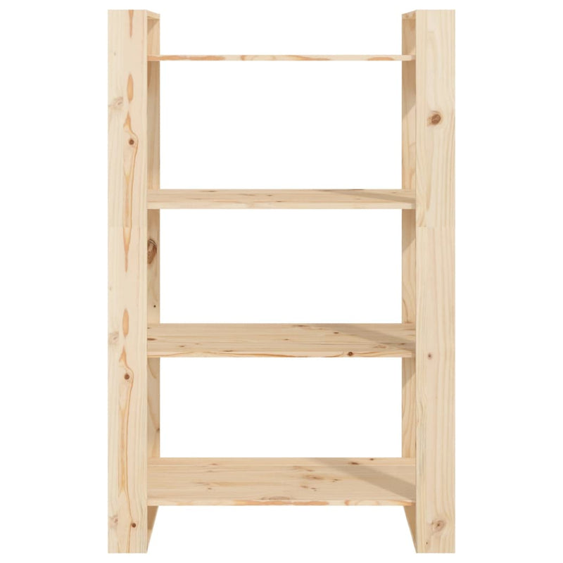 vidaXL tömör fenyőfa könyvszekrény/térelválasztó 80 x 35 x 125 cm