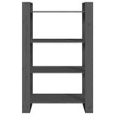 vidaXL szürke tömör fenyőfa könyvszekrény/térelválasztó 80x35x125 cm