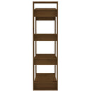 vidaXL mézbarna tömör fenyőfa könyvszekrény/térelválasztó 80x35x125 cm