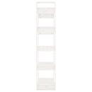 vidaXL fehér tömör fa könyvszekrény/térelválasztó 80 x 35 x 160 cm