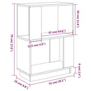 vidaXL fehér tömör fenyőfa könyvszekrény/térelválasztó 51 x 25 x 70 cm