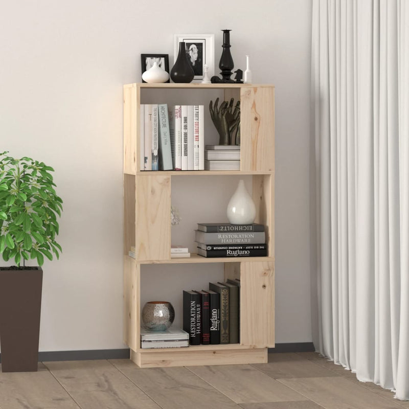 vidaXL tömör fenyőfa könyvszekrény/térelválasztó 51 x 25 x 101 cm