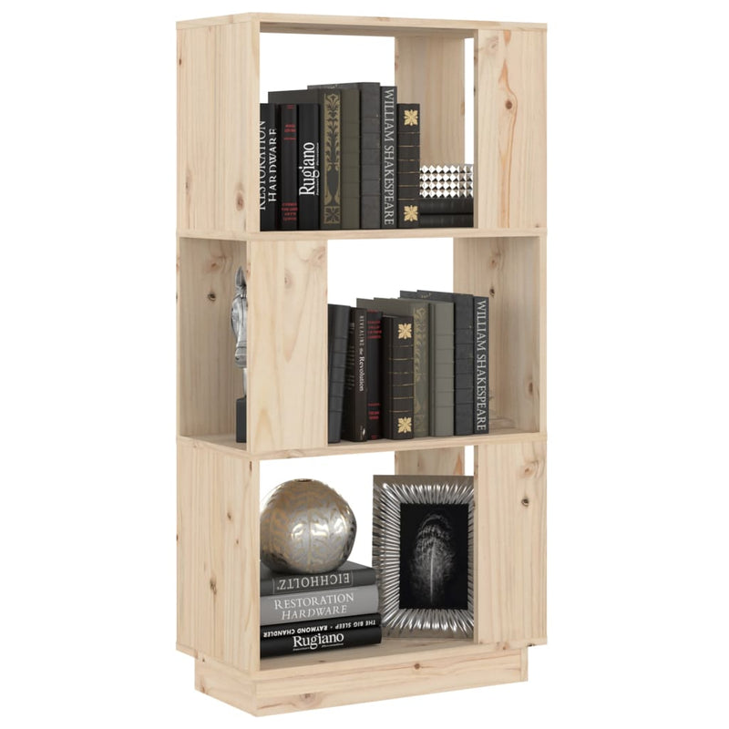 vidaXL tömör fenyőfa könyvszekrény/térelválasztó 51 x 25 x 101 cm