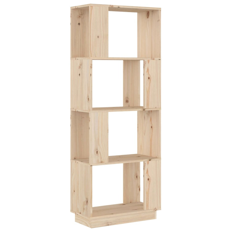 vidaXL tömör fenyőfa könyvszekrény/térelválasztó 51 x 25 x 132 cm