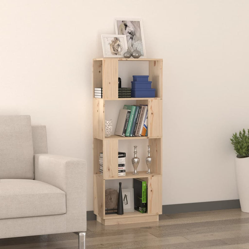 vidaXL tömör fenyőfa könyvszekrény/térelválasztó 51 x 25 x 132 cm