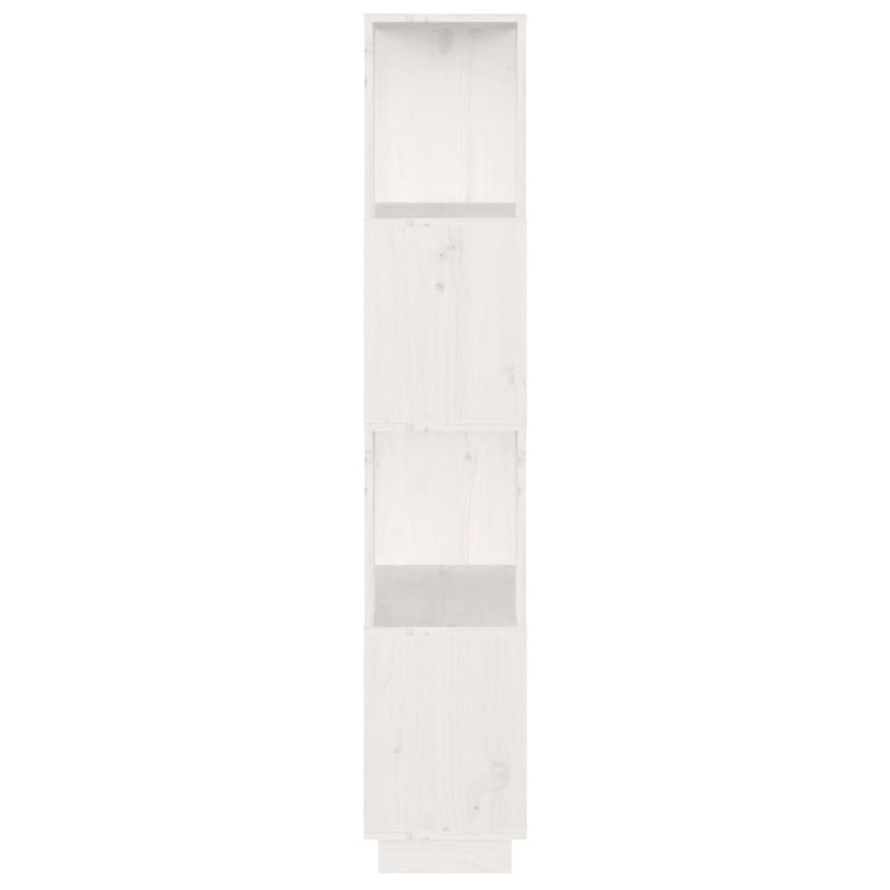 vidaXL fehér tömör fenyőfa könyvszekrény/térelválasztó 51x25x132 cm
