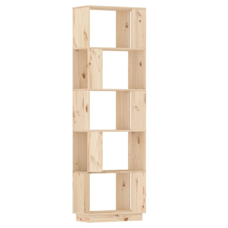 vidaXL tömör fenyőfa könyvszekrény/térelválasztó 51 x 25 x 163,5 cm