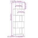 vidaXL tömör fenyőfa könyvszekrény/térelválasztó 51 x 25 x 163,5 cm