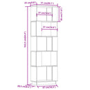 vidaXL fehér tömör fenyőfa könyvszekrény/térelválasztó 51x25x163,5 cm